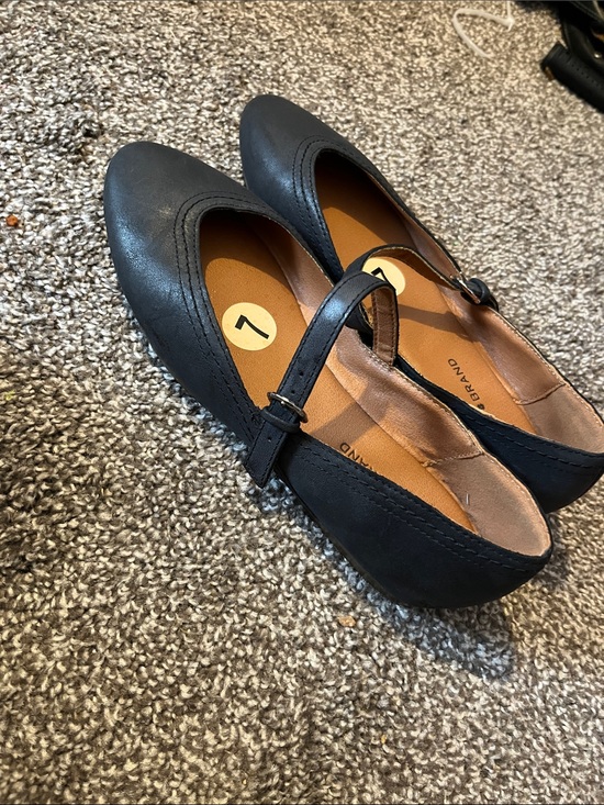 Lucky Brand Shoes - NEW  Lucky Brand Black Leather Albajane  Flats Shoes  SZ 7